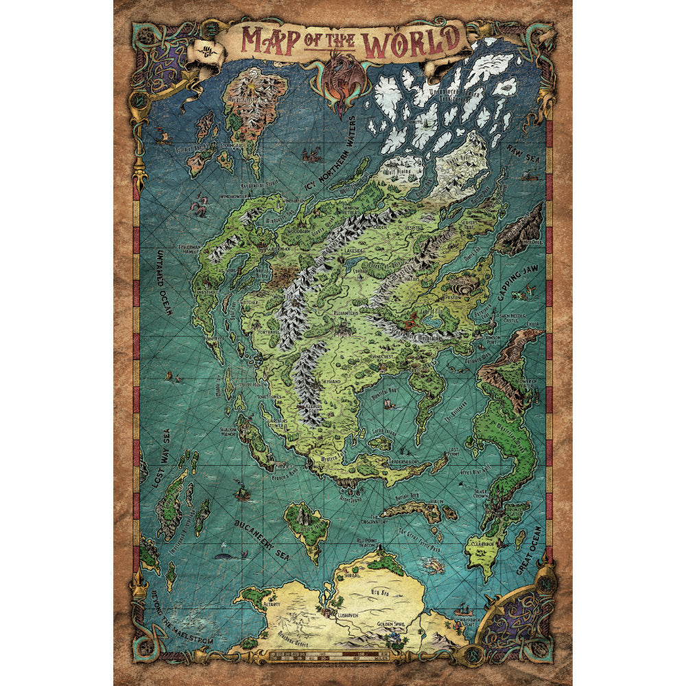 Map of the World (English) - Print