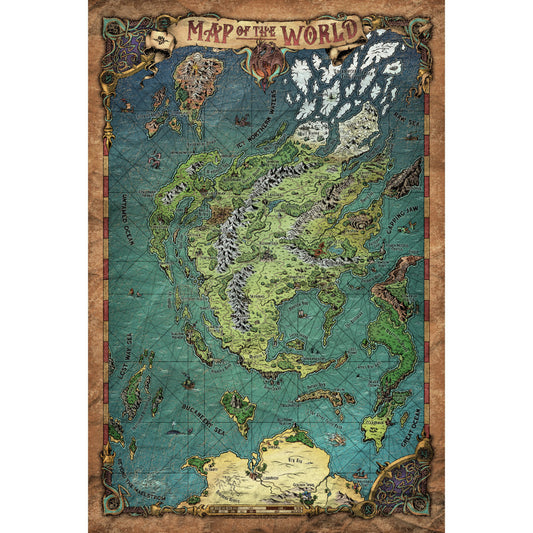 Map of the World (English) - Print