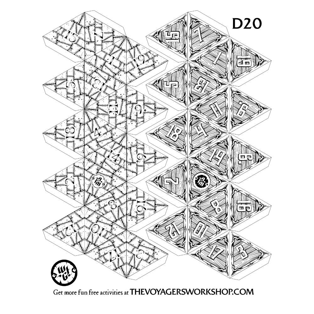 Castle & Siege Tower D20 Papercraft