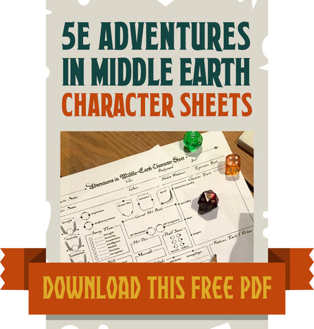 Character Sheets for Adventures in Middle-Earth 5E