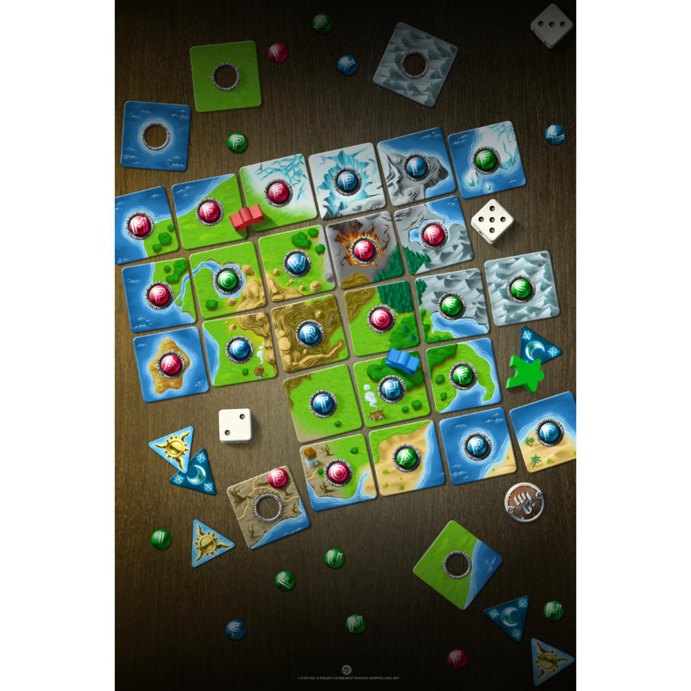 Meeple Power Across the Board Poster