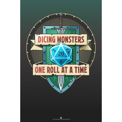 Dicing Monsters Poster (Modern)
