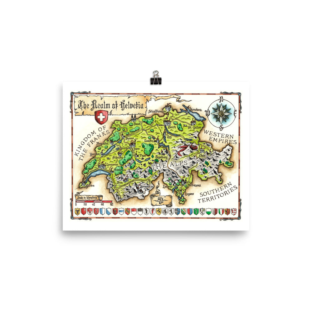 Fantasy Map of Switzerland