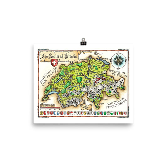 Fantasy Map of Switzerland