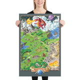 World of Adventuring Pixel Art Poster