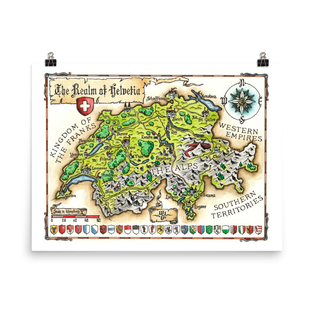 Fantasy Map of Switzerland