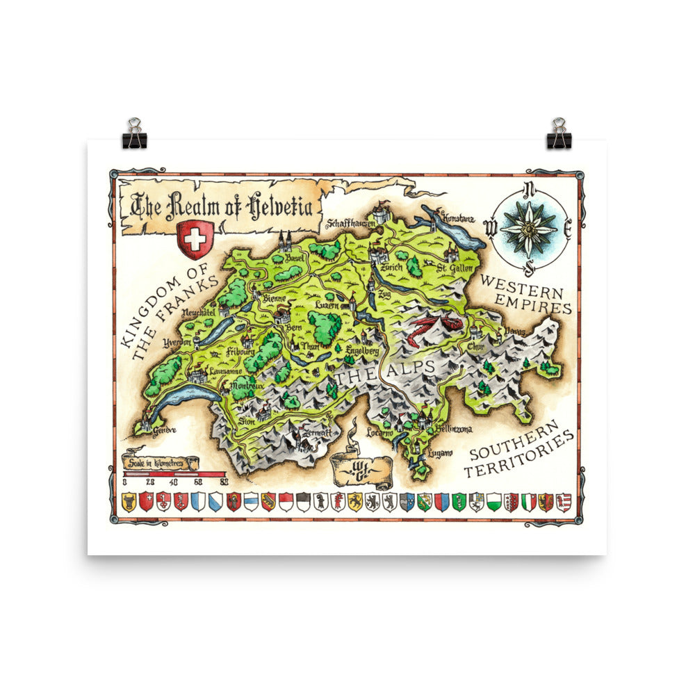Fantasy Map of Switzerland
