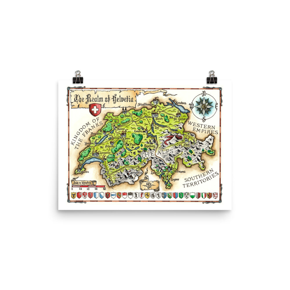 Fantasy Map of Switzerland