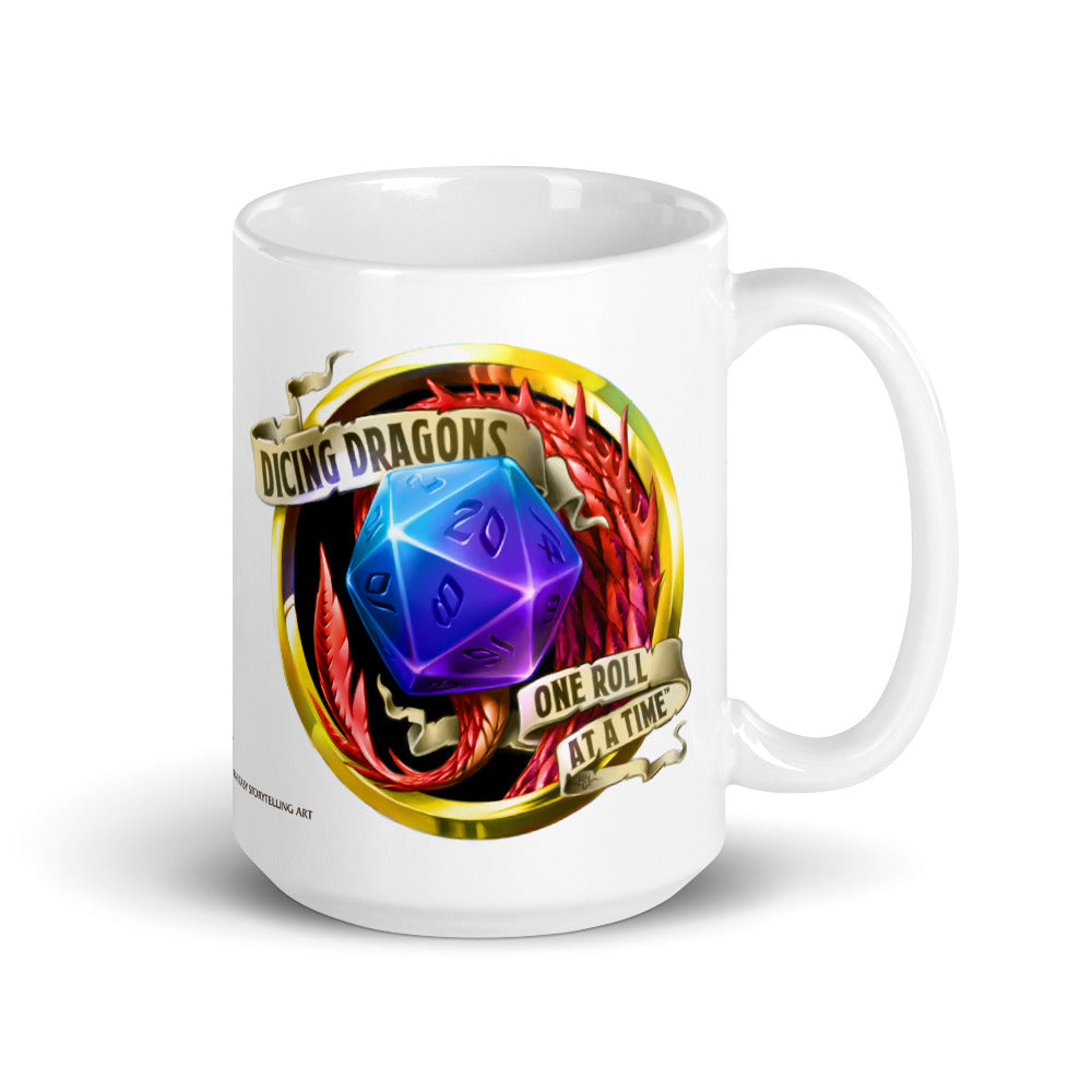 Dicing Dragons Badge Mug