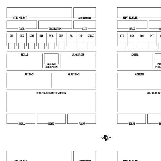 5th Edition Encounter & Combat Sheets