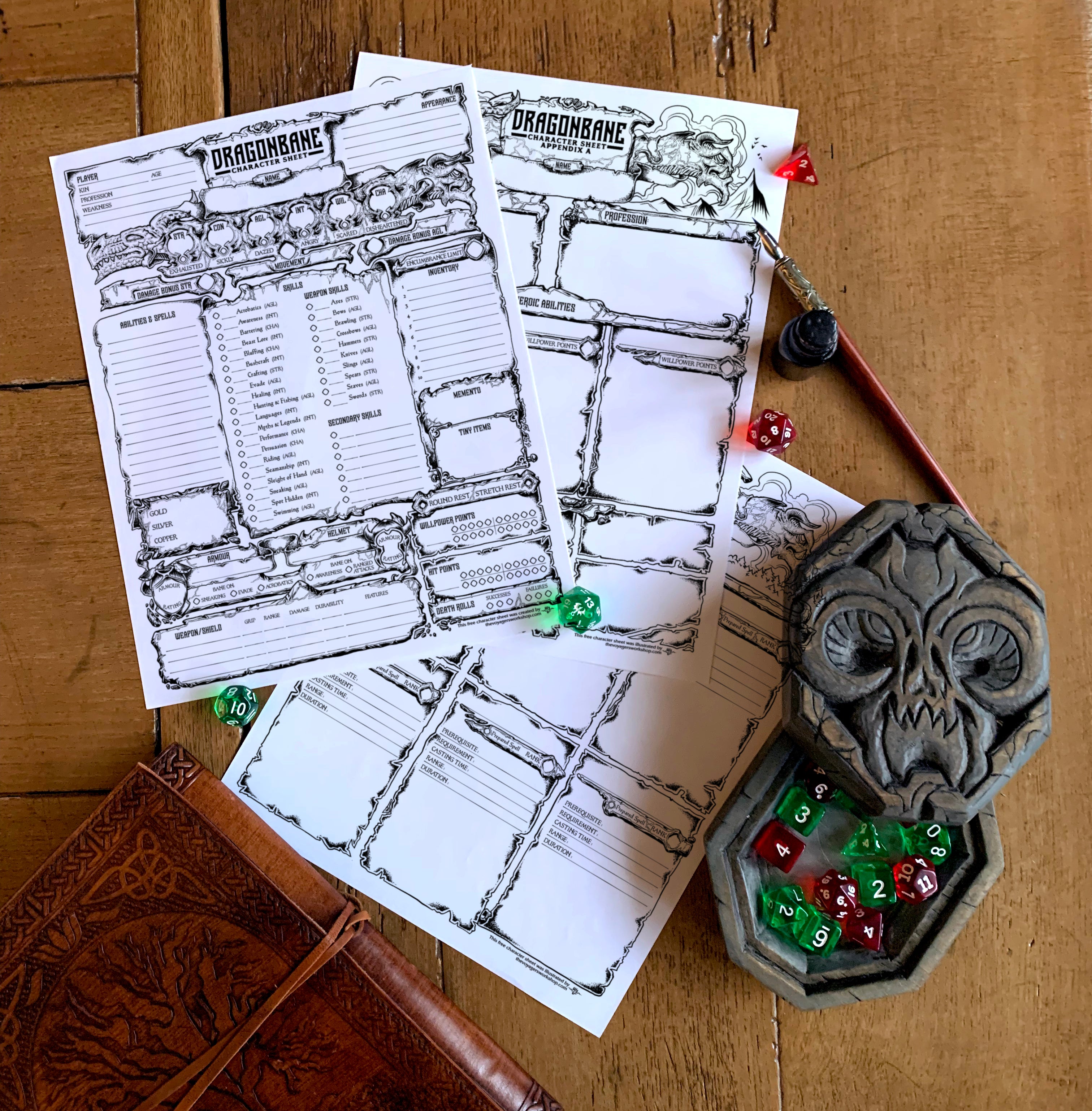 Dragonbane Character Sheet The Voyager S Workshop