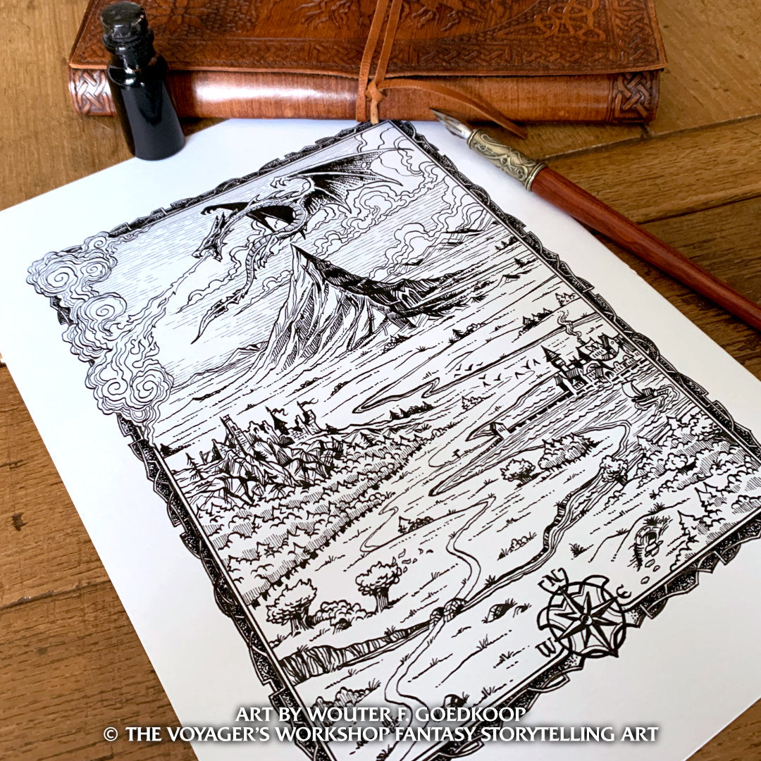 The Mountain & The Dragon - Original Ink