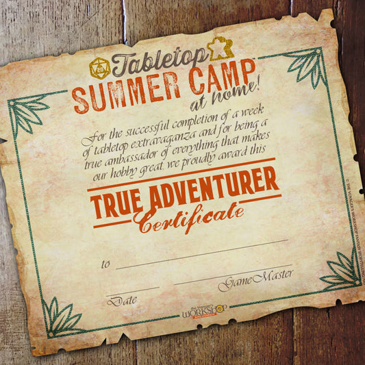 Tabletop Summer Camp - True Adventurer Certificate