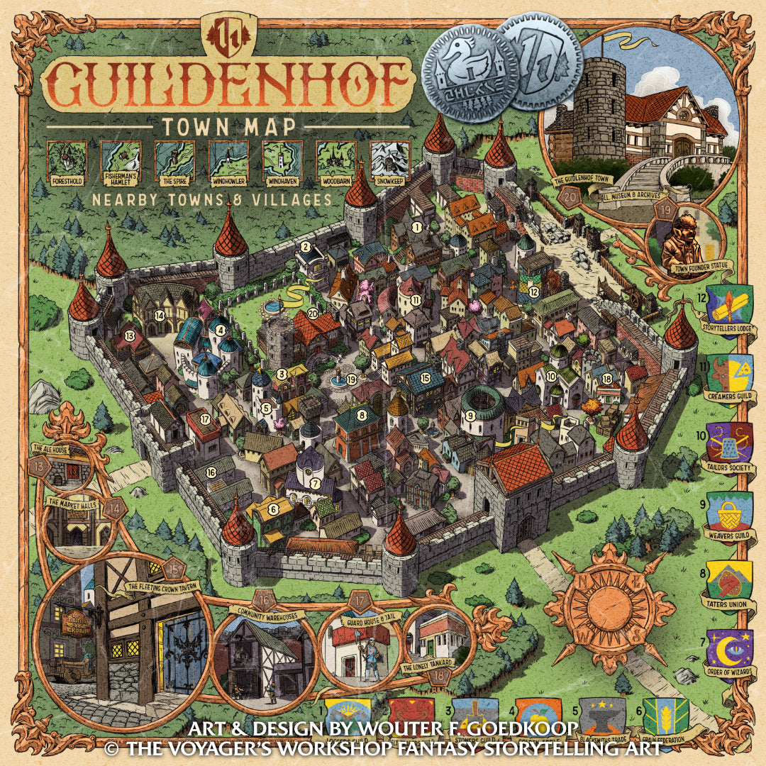 Guildenhof Town Map - Print