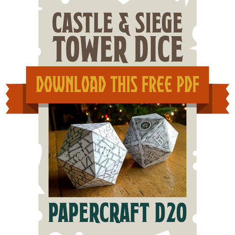 Castle & Siege Tower D20 Papercraft