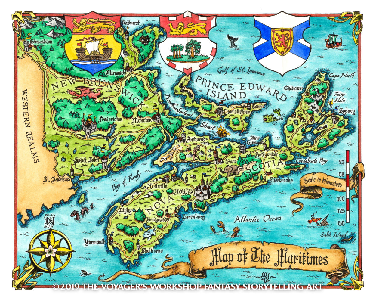 Fantasy Map of the Maritimes